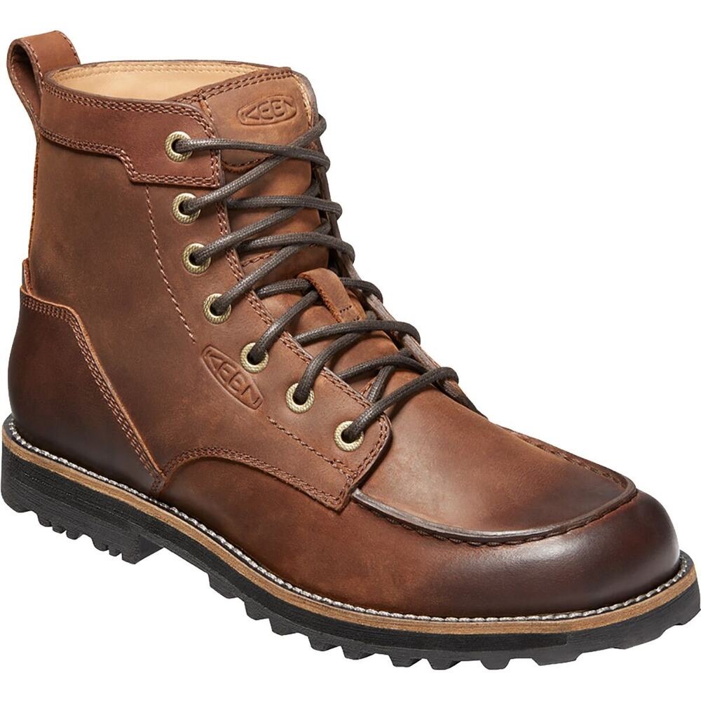 Keen Men's The 59 Moc Brown Leather Hiking Work Heritage Rugged Boots -‎ Size 40